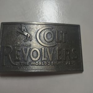 Colt revolver vintage belt buckle